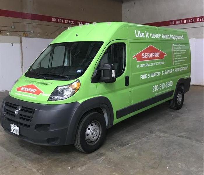 Photo of Large Green SERVPRO Van